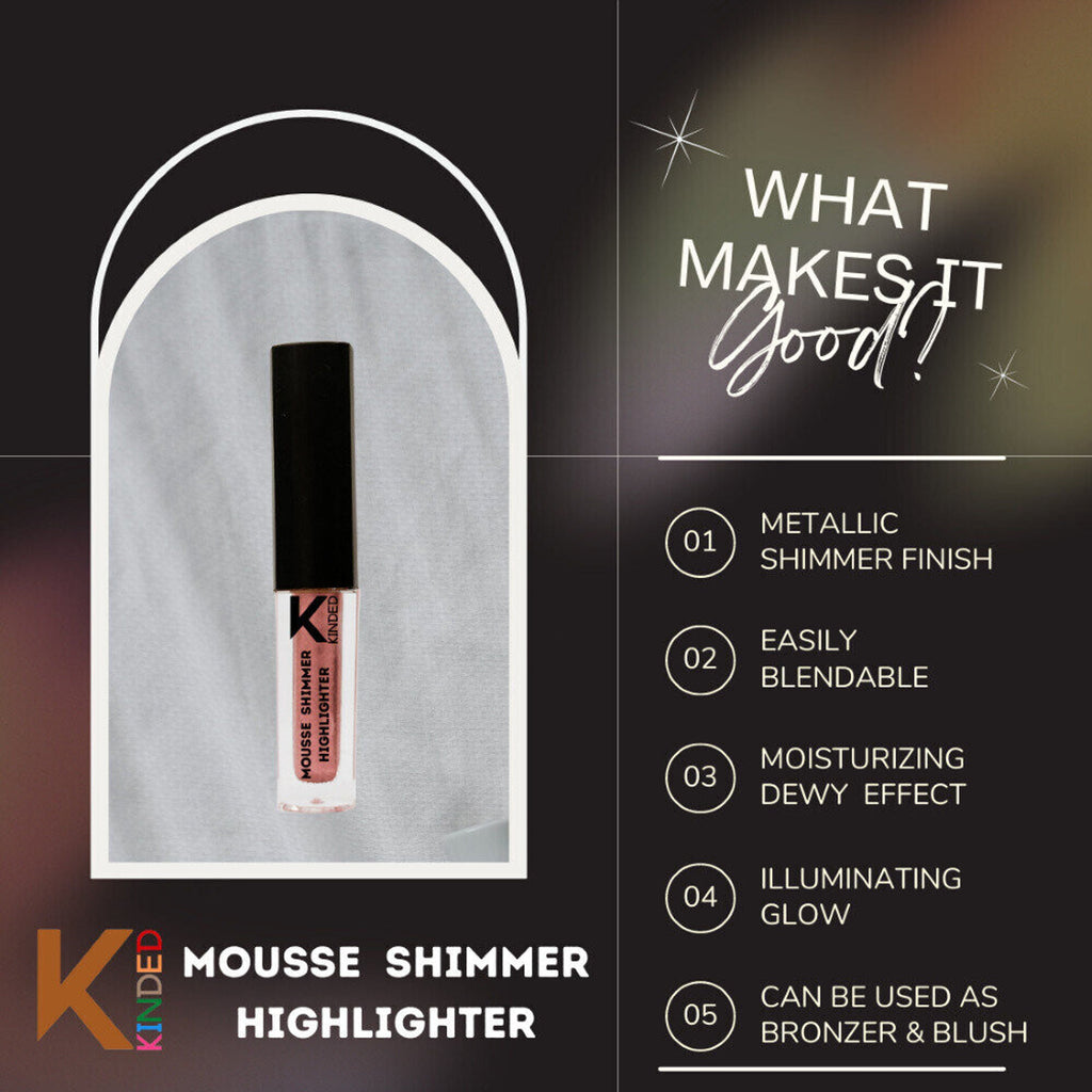 KINDED Mousse Shimmer Highlighter - Rusty Bronze | Grocsy