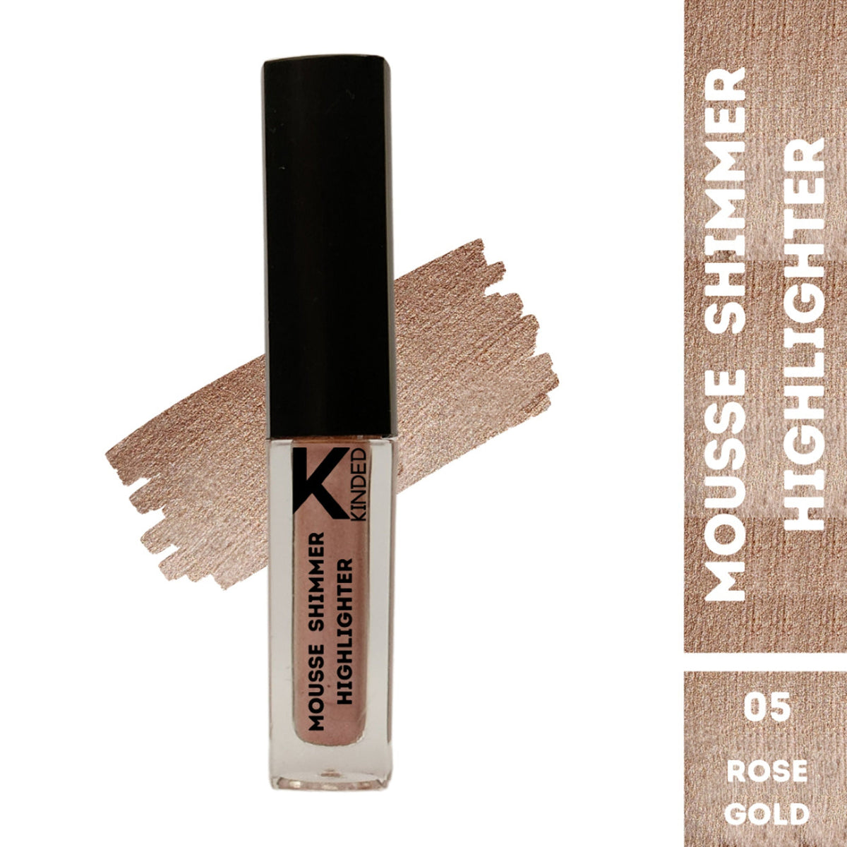 KINDED Mousse Shimmer Highlighter - Rose Gold | Grocsy