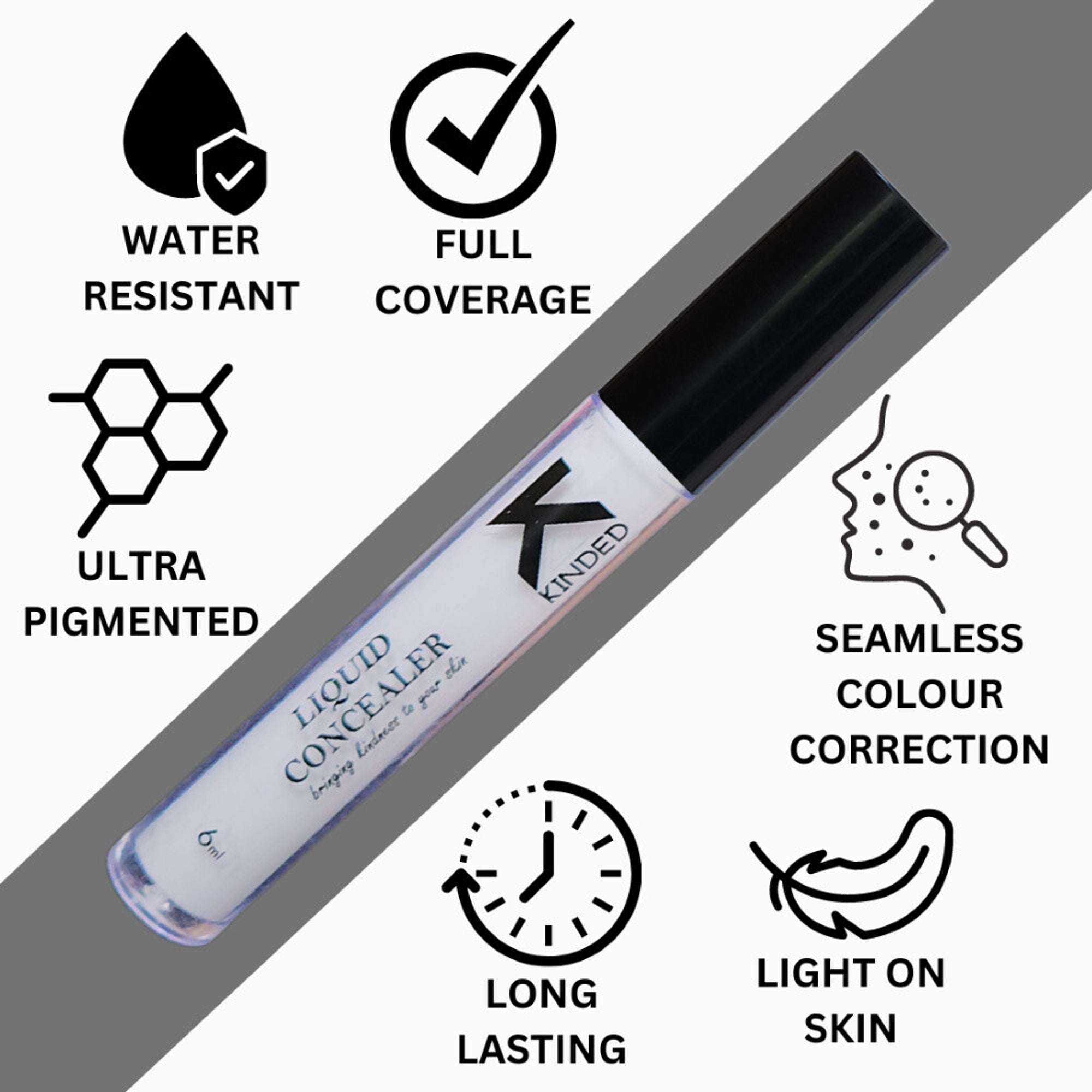 KINDED Liquid Concealer - White Light | Grocsy
