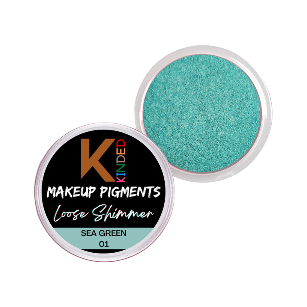 KINDED Loose Shimmer Makeup Foil Pigments Powder - Sea Green | Grocsy