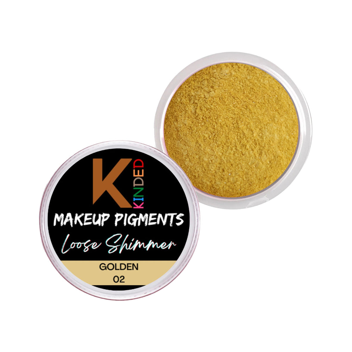 KINDED Loose Shimmer Makeup Foil Pigments Powder - Golden | Grocsy