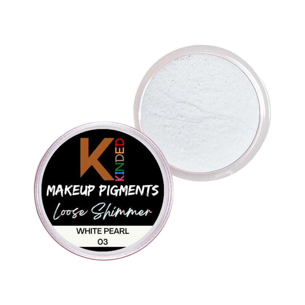 KINDED Loose Shimmer Makeup Foil Pigments Powder - White Pearl | Grocsy