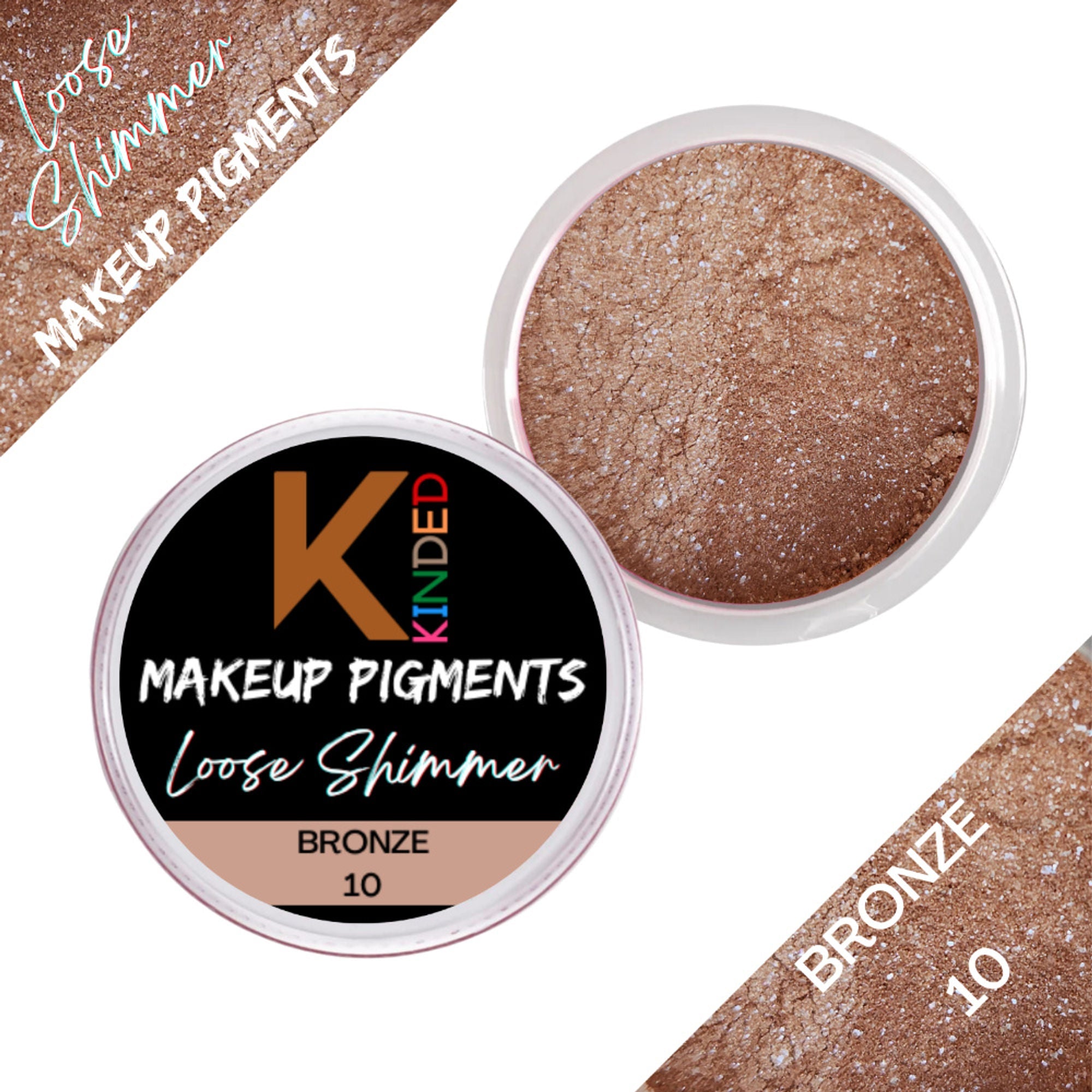 KINDED Loose Shimmer Makeup Foil Pigments Powder - Bronze | Grocsy