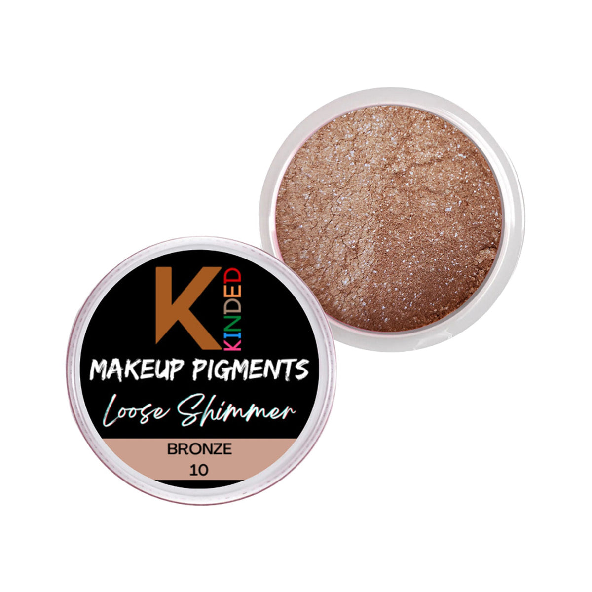 KINDED Loose Shimmer Makeup Foil Pigments Powder - Bronze | Grocsy