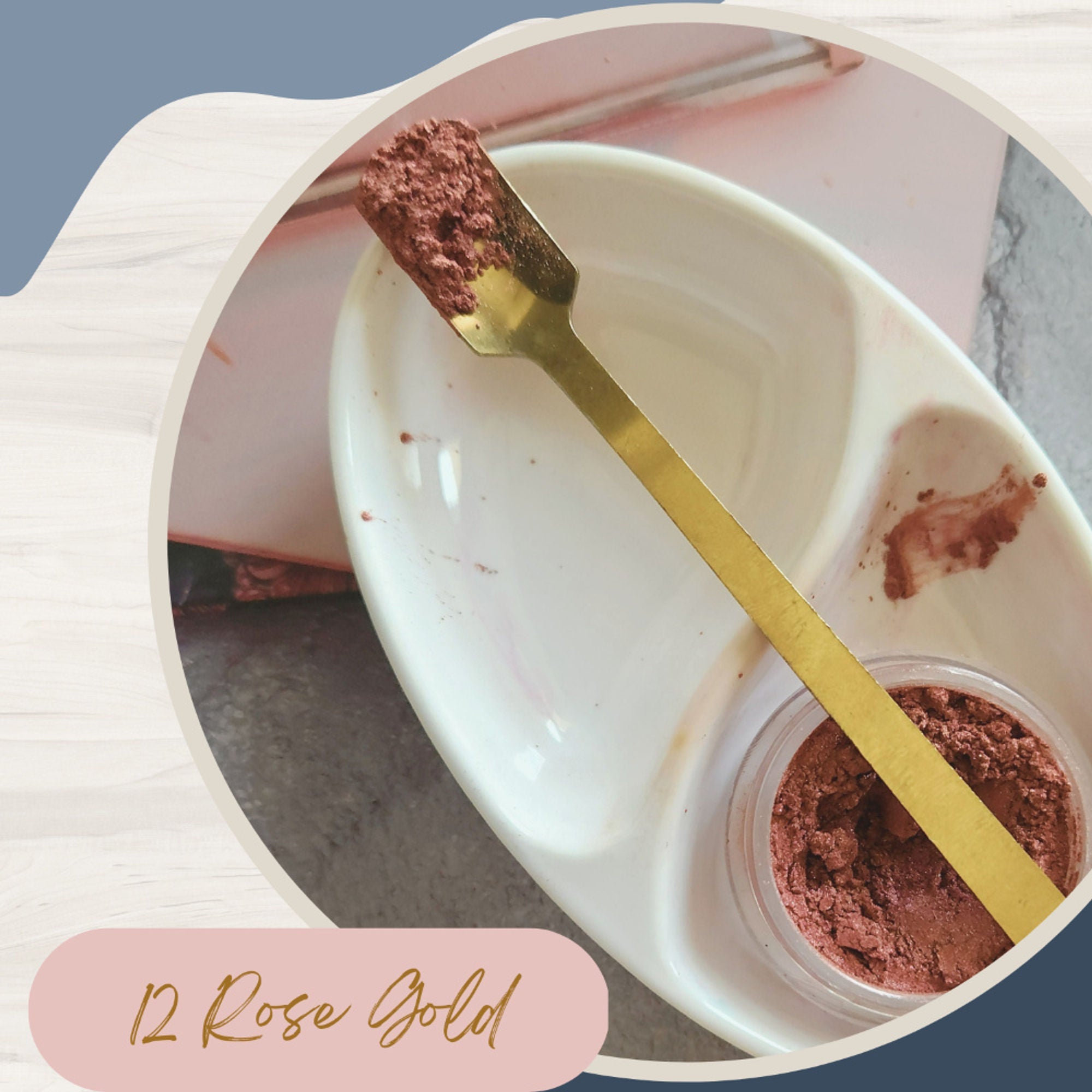KINDED Loose Shimmer Makeup Foil Pigments Powder - Rose Gold | Grocsy