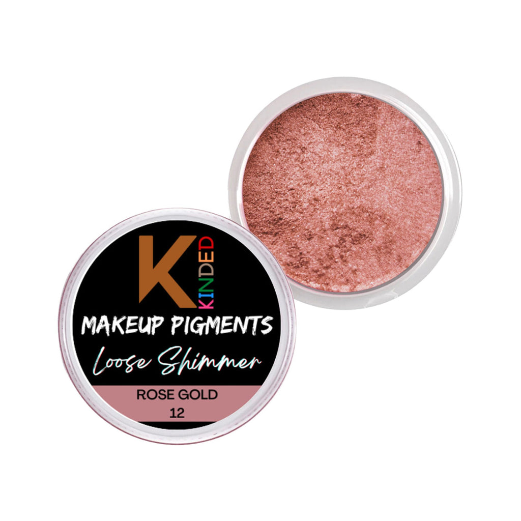 KINDED Loose Shimmer Makeup Foil Pigments Powder - Rose Gold | Grocsy