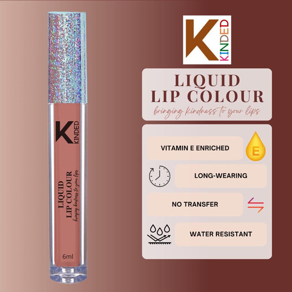 KINDED Liquid Lip Colour Lipstick Lip Gloss - 05 Rust Crust | Grocsy