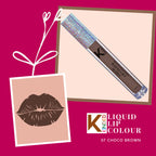 KINDED Liquid Lip Colour Lipstick Lip Gloss - 07 Choco Brown | Grocsy
