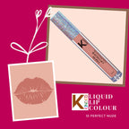 KINDED Liquid Lip Colour Lipstick Lip Gloss - 10 Perfect Nude | Grocsy