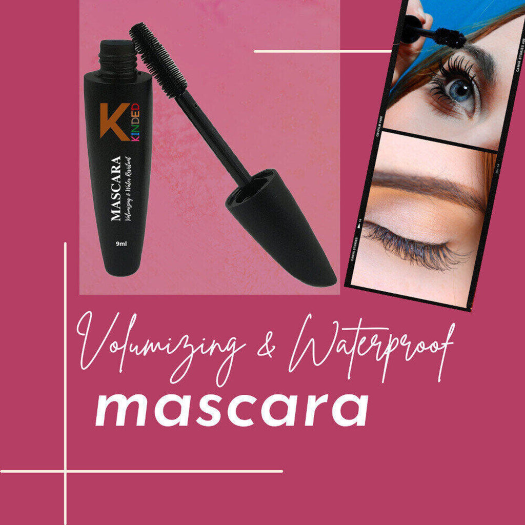 KINDED Volumizing & Waterproof Long Lasting Smudgeproof Mascara - Black | Grocsy