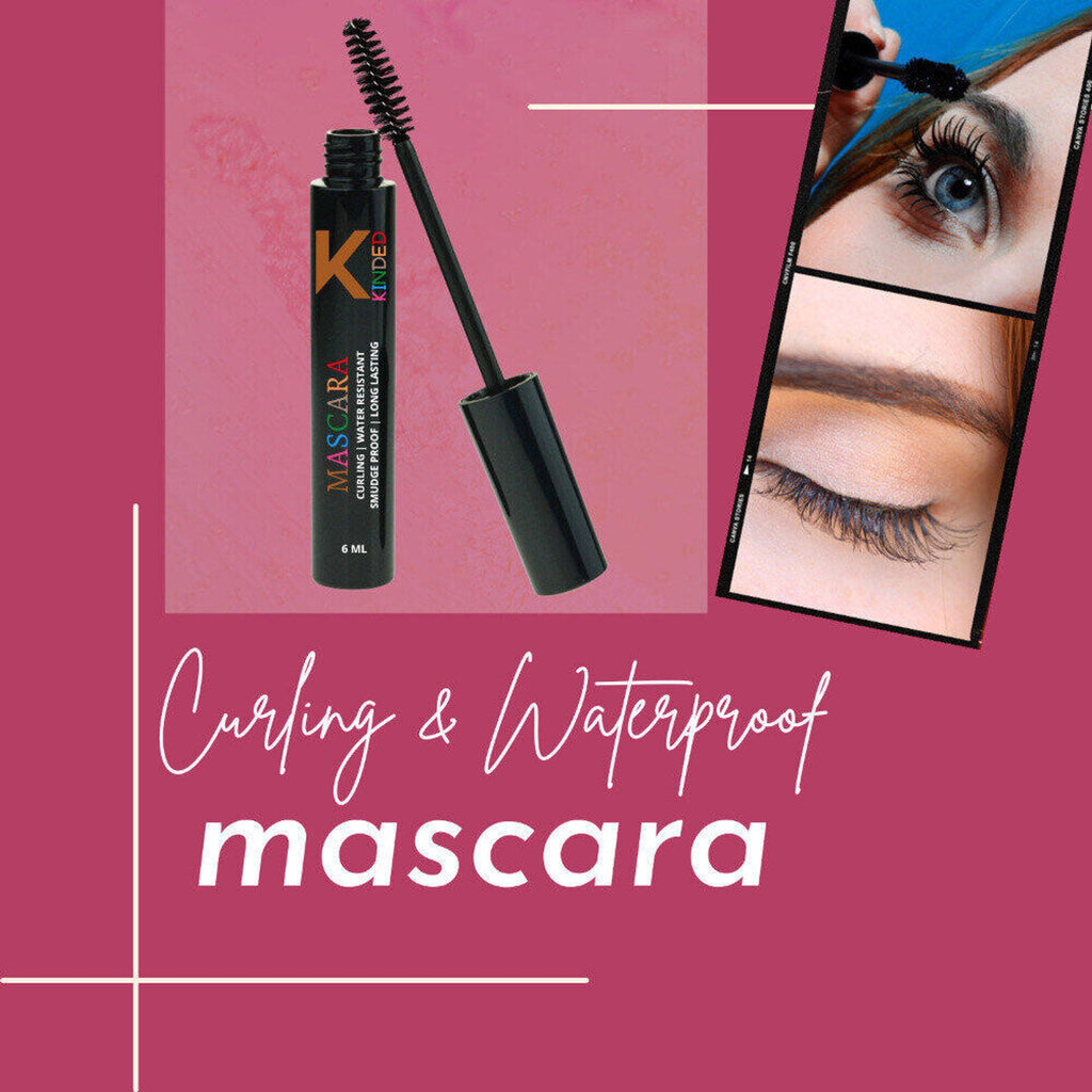 KINDED Curling Waterproof Long Lasting Smudgeproof Mascara - Black | Grocsy
