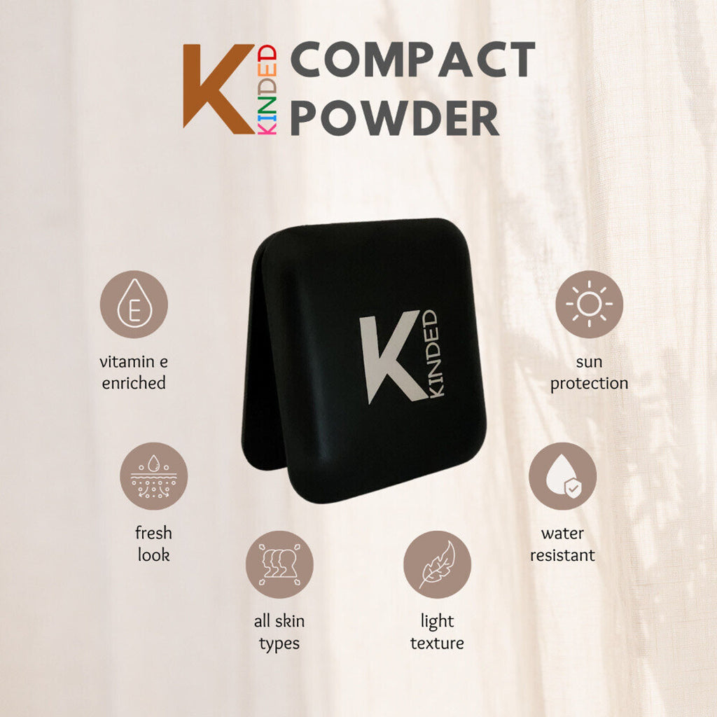 KINDED Sun Protection Compact Powder with Vitamin E - 03 Warm Beige | Grocsy