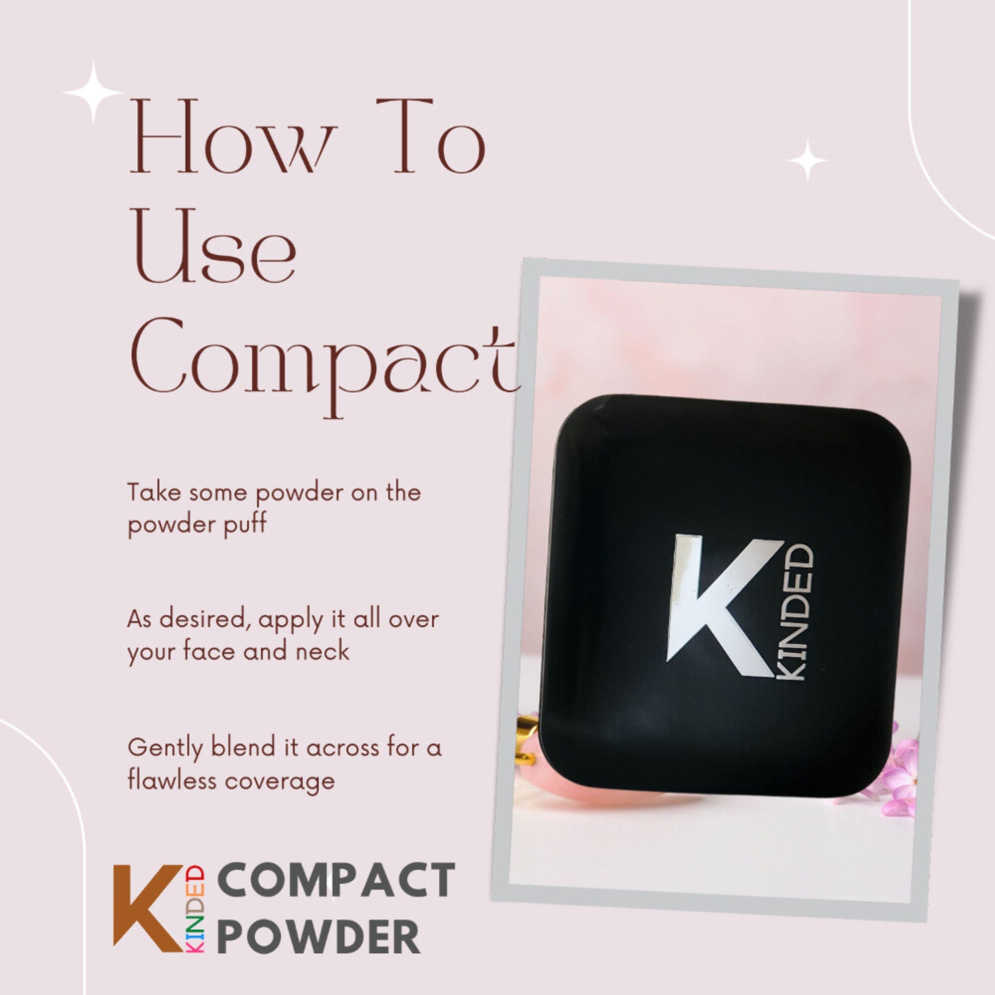 KINDED Sun Protection Compact Powder with Vitamin E - 03 Warm Beige | Grocsy