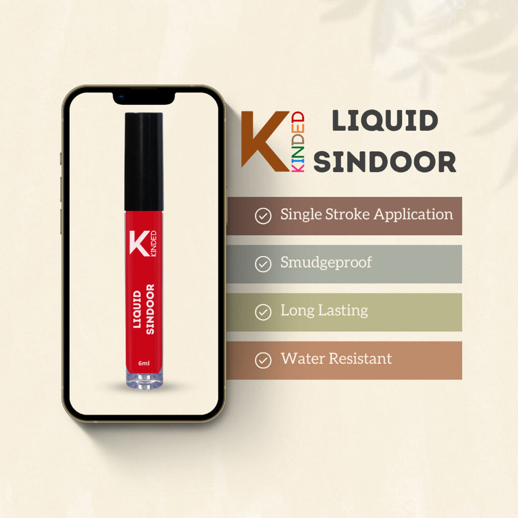 KINDED Liquid Sindoor - 02 Red | Grocsy