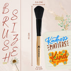 KINDED Professional Natural Wooden Handle Blush Makeup Brush | Grocsy