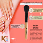 KINDED Professional Natural Wooden Handle Blush Makeup Brush | Grocsy