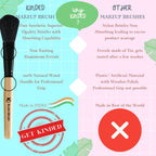 KINDED Professional Natural Wooden Handle Blush Makeup Brush | Grocsy
