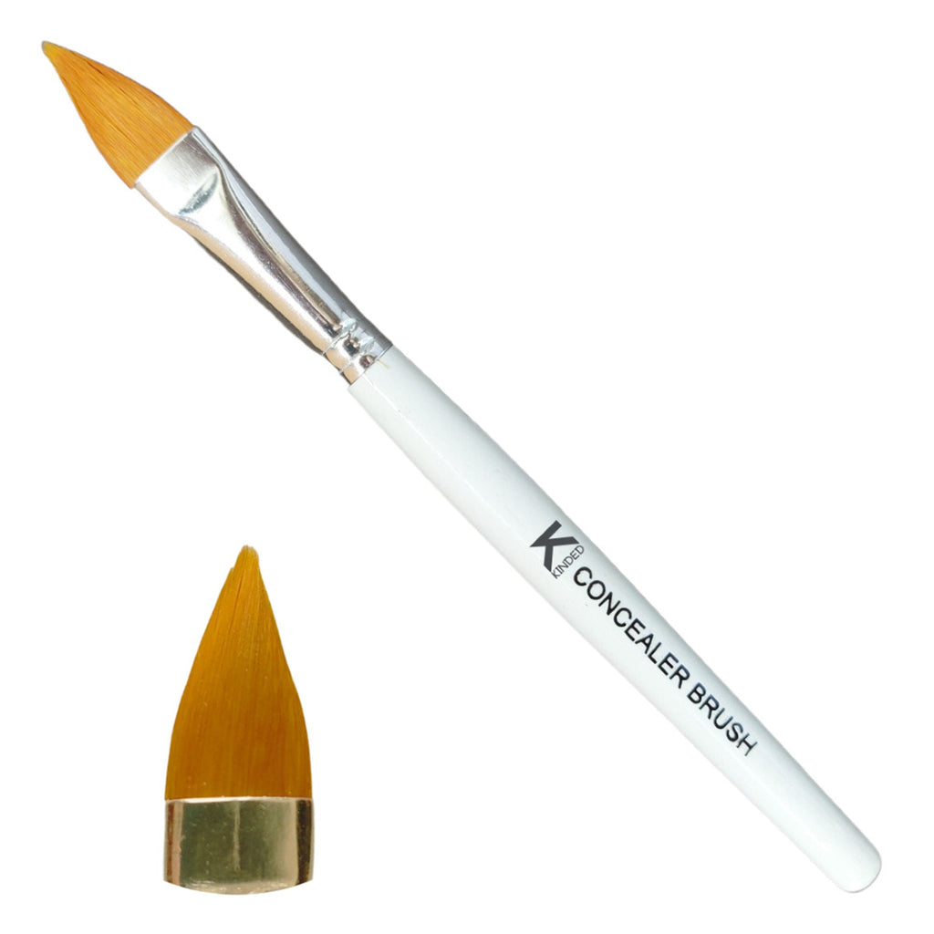 KINDED Professional Natural Wooden Handle Concealer Makeup Brush | Grocsy
