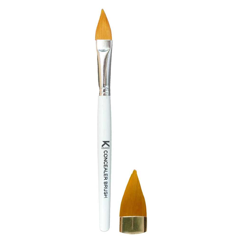 KINDED Professional Natural Wooden Handle Concealer Makeup Brush | Grocsy