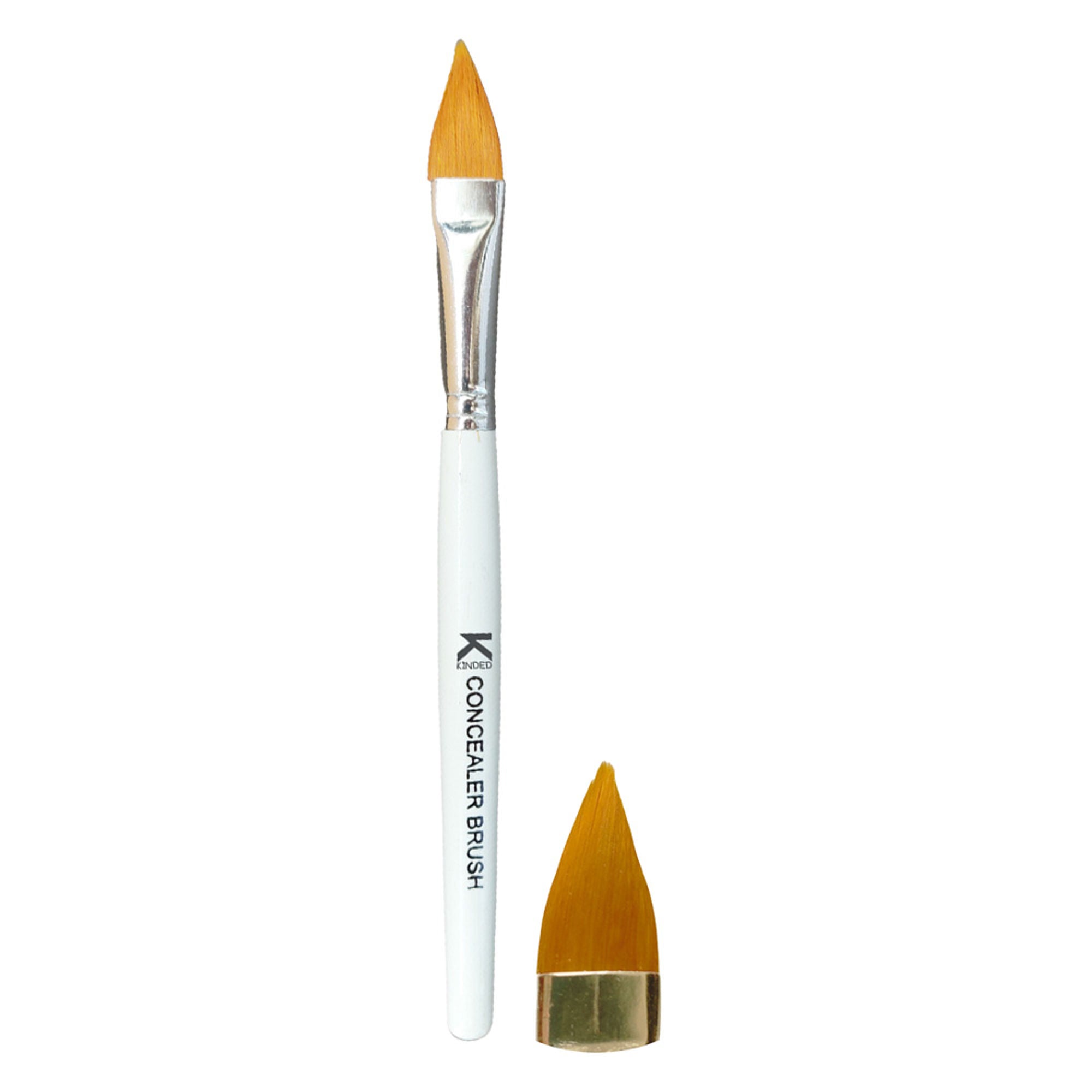 KINDED Professional Natural Wooden Handle Concealer Makeup Brush | Grocsy