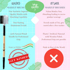 KINDED Professional Natural Wooden Handle 2 in 1 Eye Grooming Angular Makeup Brush | Grocsy