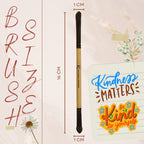 KINDED Professional Natural Wooden Handle 2 in 1 Eyeshadow Applicator Makeup Brush | Grocsy