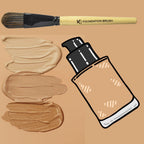 KINDED Professional Natural Wooden Handle Foundation Makeup Brush | Grocsy