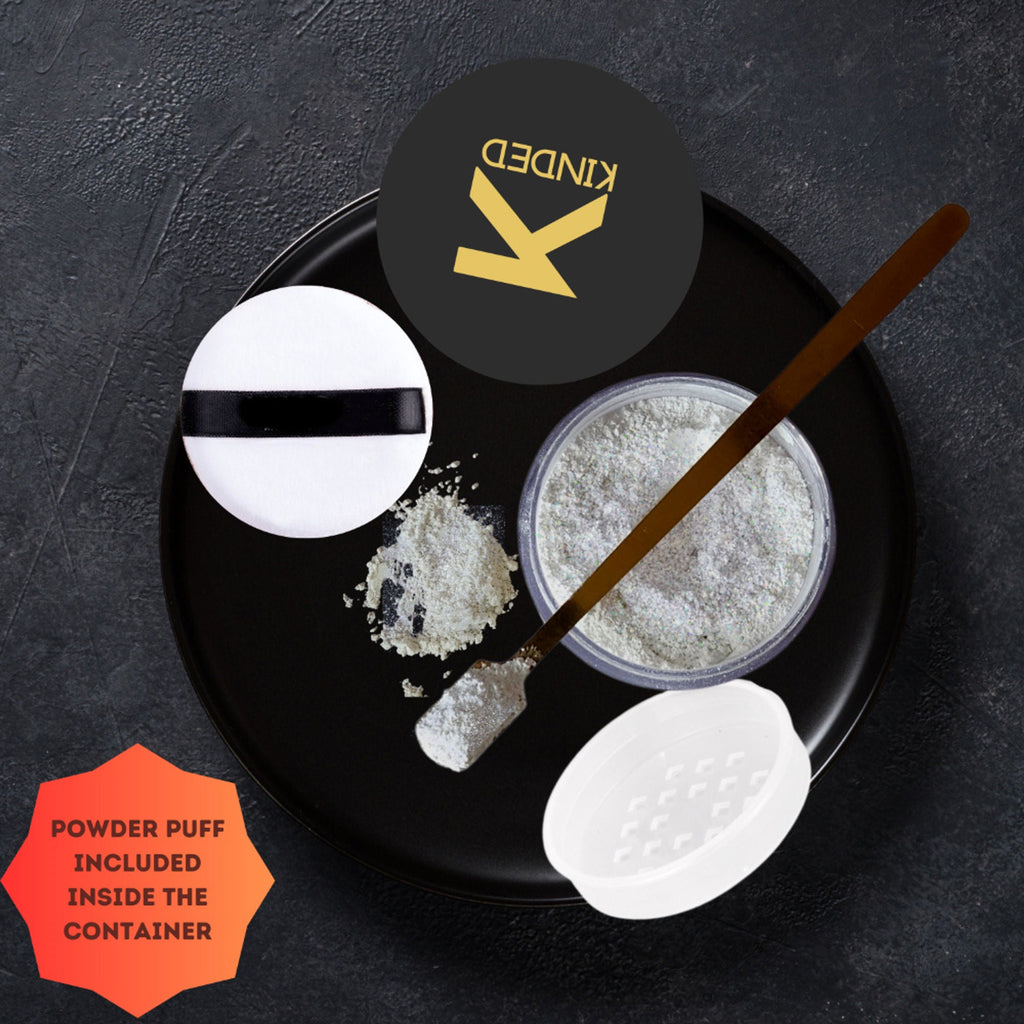 KINDED Highlighter Loose Powder - Shimmer Translucent White | Grocsy