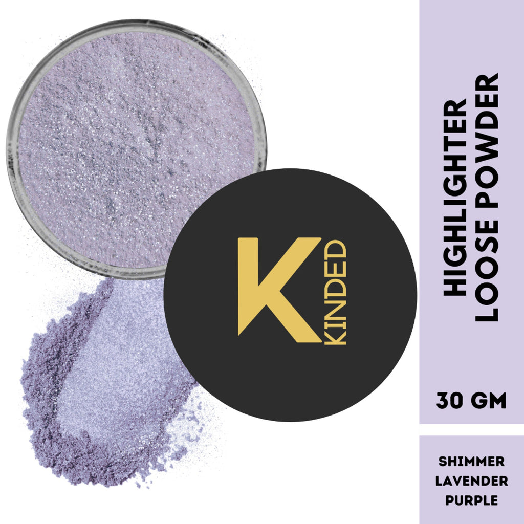 KINDED Highlighter Loose Powder - Shimmer Lavender Purple | Grocsy