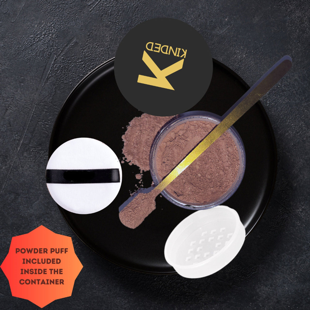 KINDED Highlighter Loose Powder - Shimmer Rose Pink | Grocsy