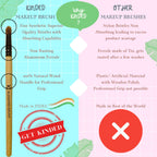 KINDED Professional Natural Wooden Handle Bullet Blending Makeup Brush | Grocsy