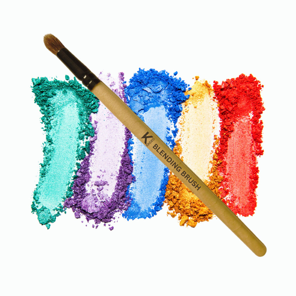 KINDED Professional Natural Wooden Handle Bullet Blending Makeup Brush | Grocsy