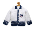 Chutput Kids Woollen Hand Knitted Tacky Design Sweater - White | Grocsy