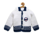 Chutput Kids Woollen Hand Knitted Tacky Design Sweater - White | Grocsy