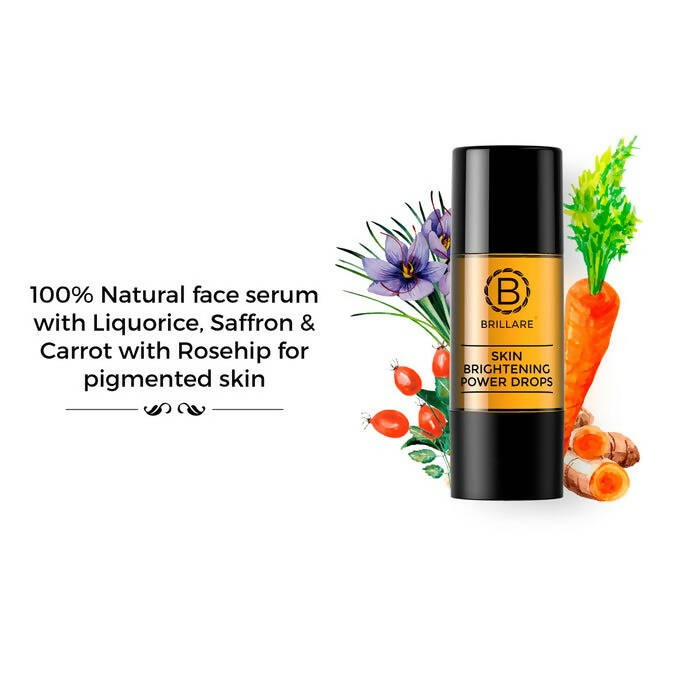 Brillare Skin Brightening Power Drops Natural Face Serum | Grocsy