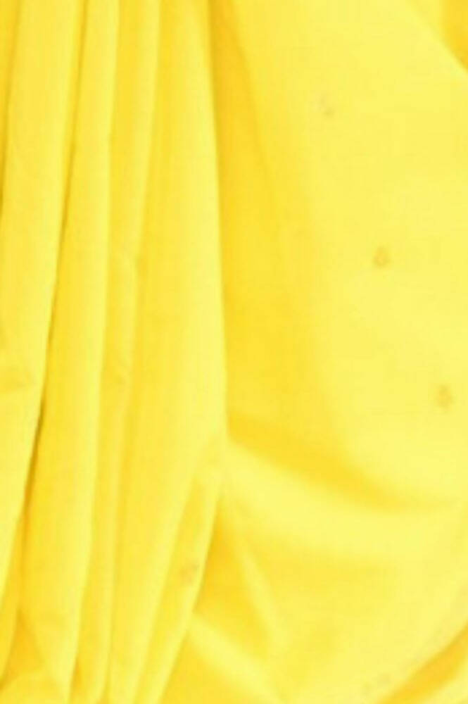 Very Much Indian Handloom Pure Cotton Paithani-Lime Yellow | Grocsy