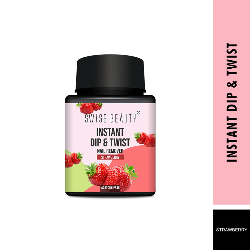 Swiss Beauty Instant Dip & Twist Nail Paint Remover - Strawberry Fresh | Grocsy