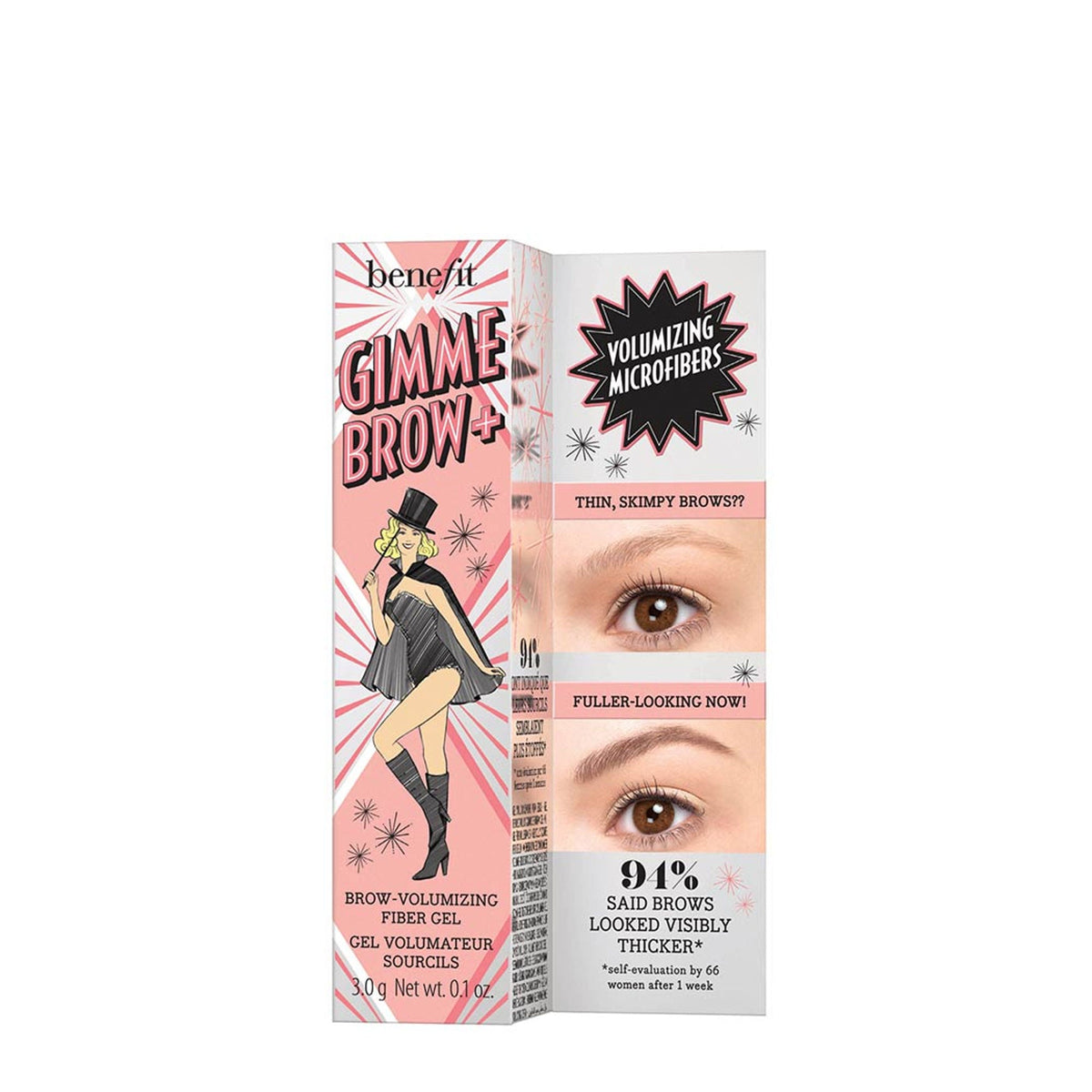 Benefit Cosmetics Gimme Brow+ Brow-Volumizing Fiber Gel - 3.5 Warm Auburn Brown | Grocsy