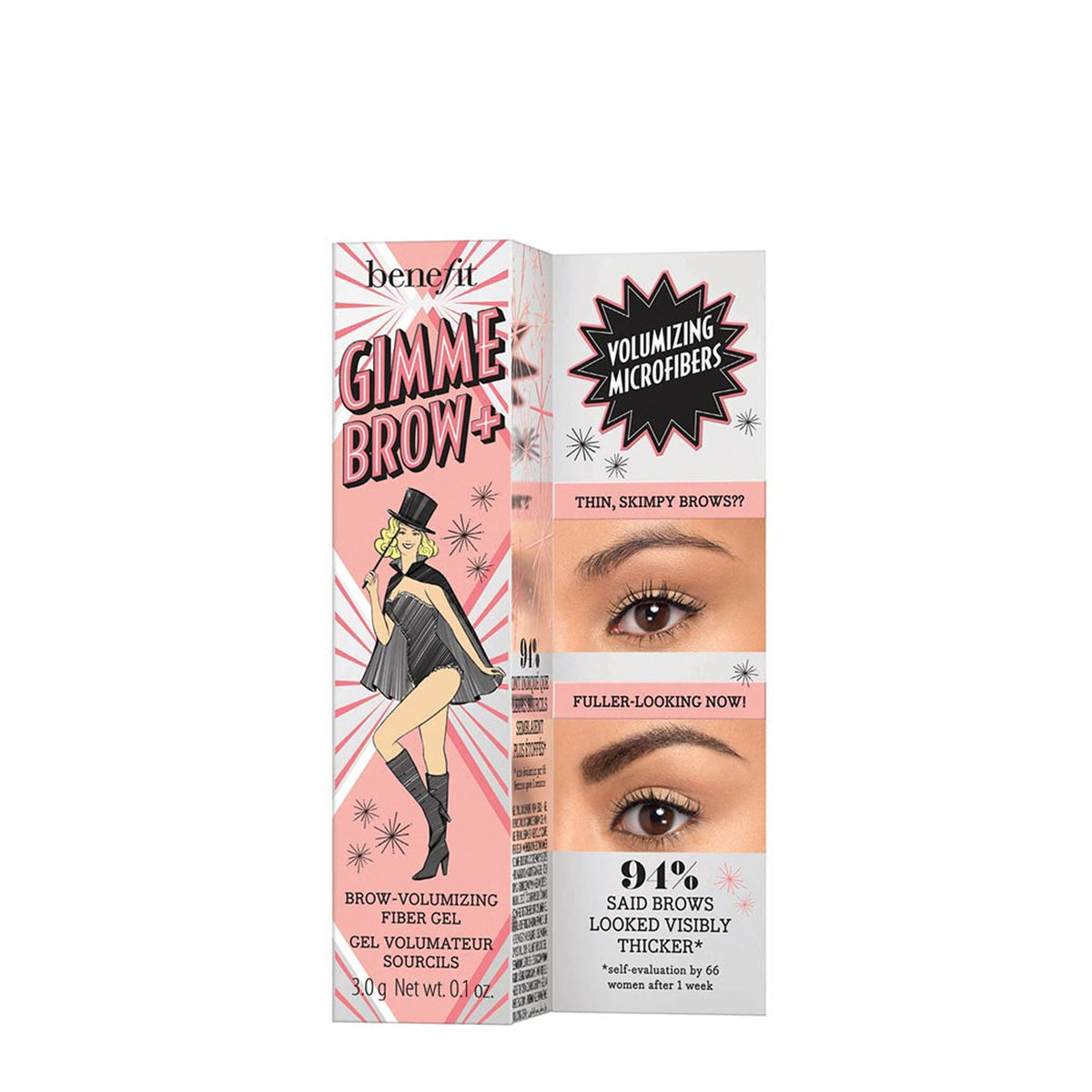 Benefit Cosmetics Gimme Brow+ Brow-Volumizing Fiber Gel - 5 Cool Black-Brown | Grocsy