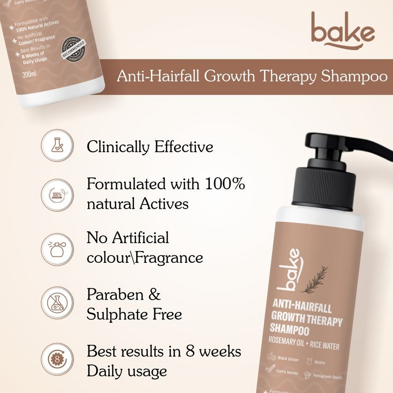 Bake Rosemary Anti Hair Fall Shampoo For Hair Fall Control & Hair Growth | Grocsy
