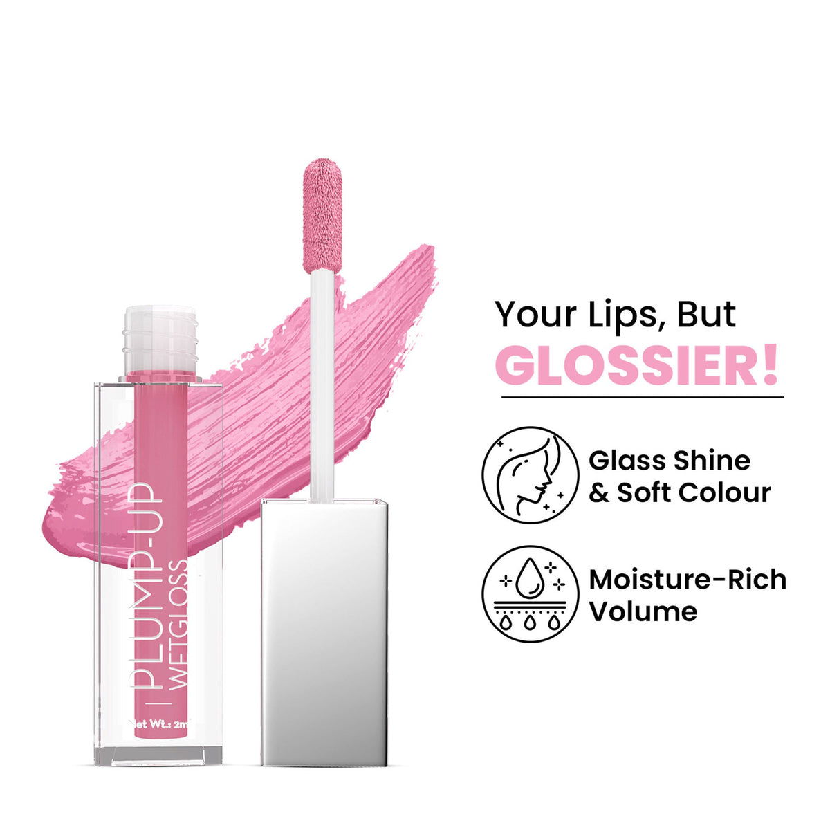 Swiss Beauty Plump Up Wet Lip Gloss For Glossy And Fuller Lips - 5 Mauve Muse | Grocsy