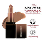 Swiss Beauty HD Matte Lipstick , High Coverage , Lightweight - 28  Blushing Mauve | Grocsy