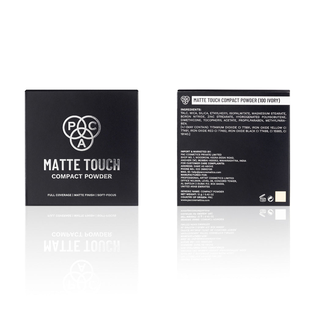 PAC Studio Matte Touch Compact Powder - 100 Ivory | Grocsy