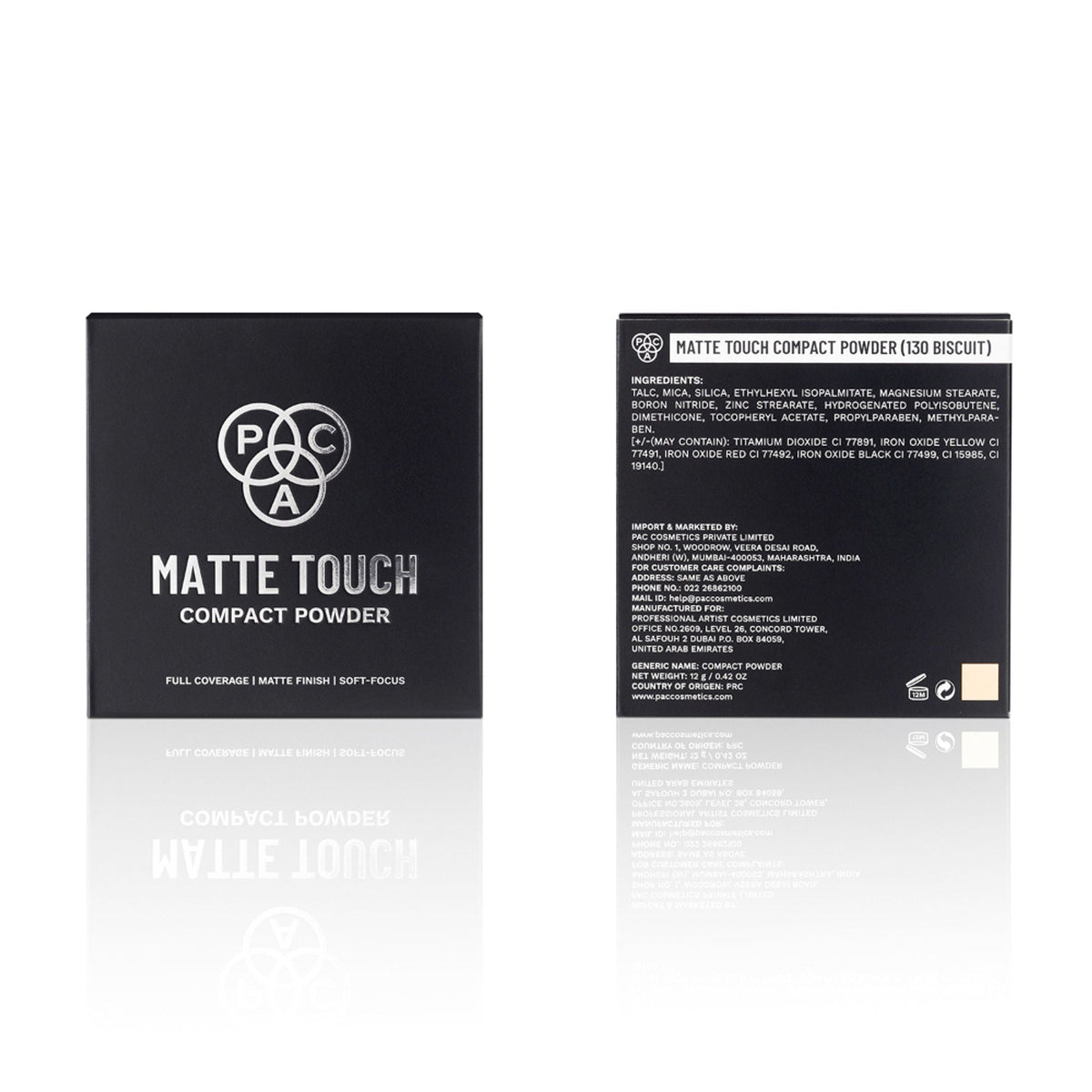 PAC Studio Matte Touch Compact Powder - 130 Biscuit | Grocsy