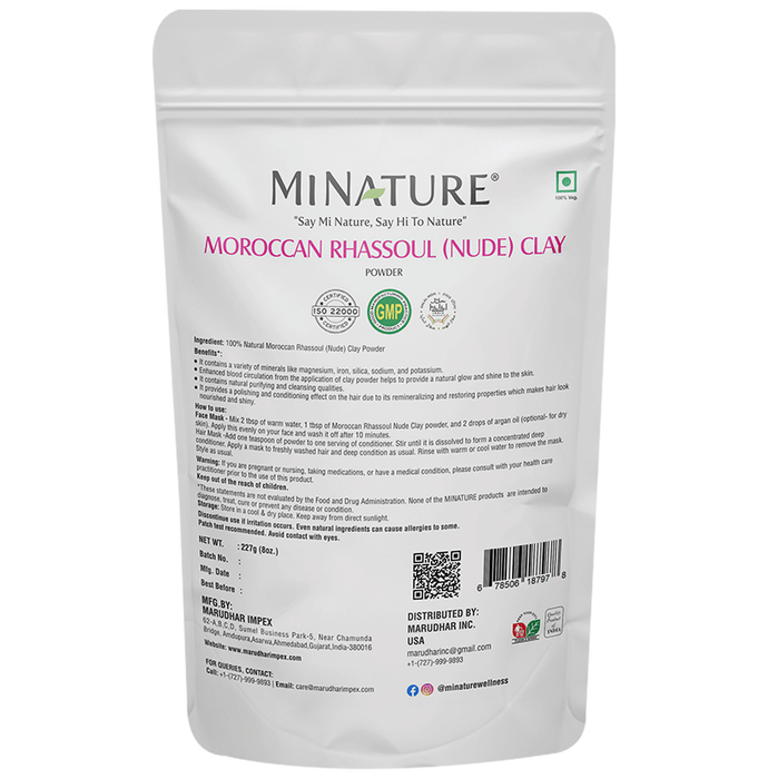 Minature Moroccan Rhassoul (Nude) Clay Powder | Grocsy