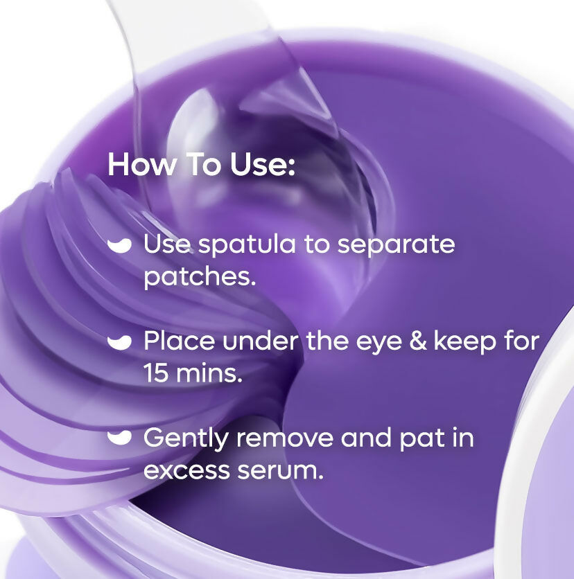 mCaffeine Black Tea Hydrogel Under Eye Patches with Vegan Collagen Peptide - Anti-Ageing | Grocsy