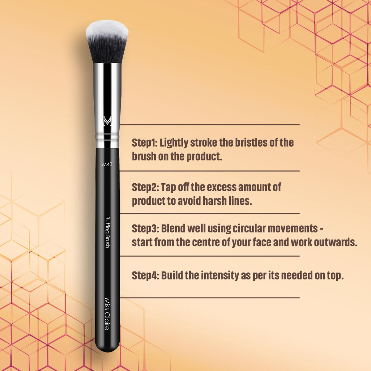 Miss Claire M43 - Buffing Brush - Chrome | Grocsy