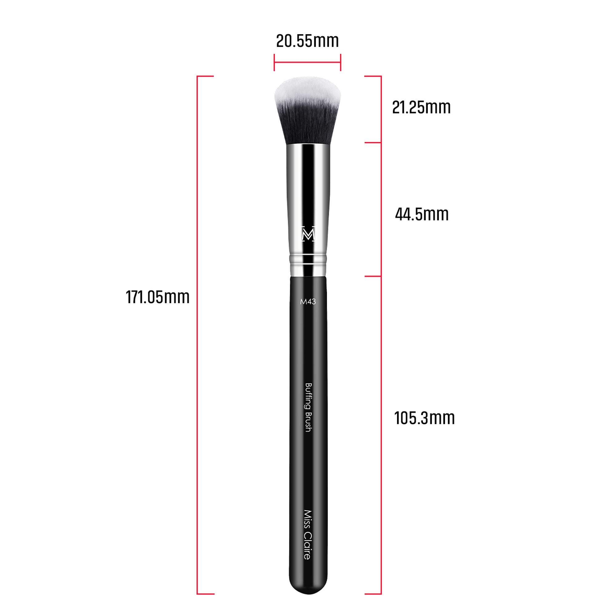 Miss Claire M43 - Buffing Brush - Chrome | Grocsy