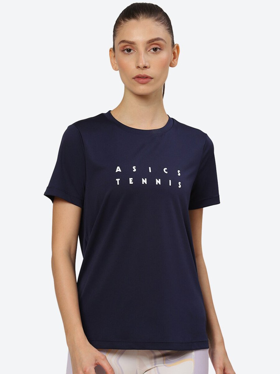 ASICS Women Typography Court Graphic Printed T-shirt | Grocsy