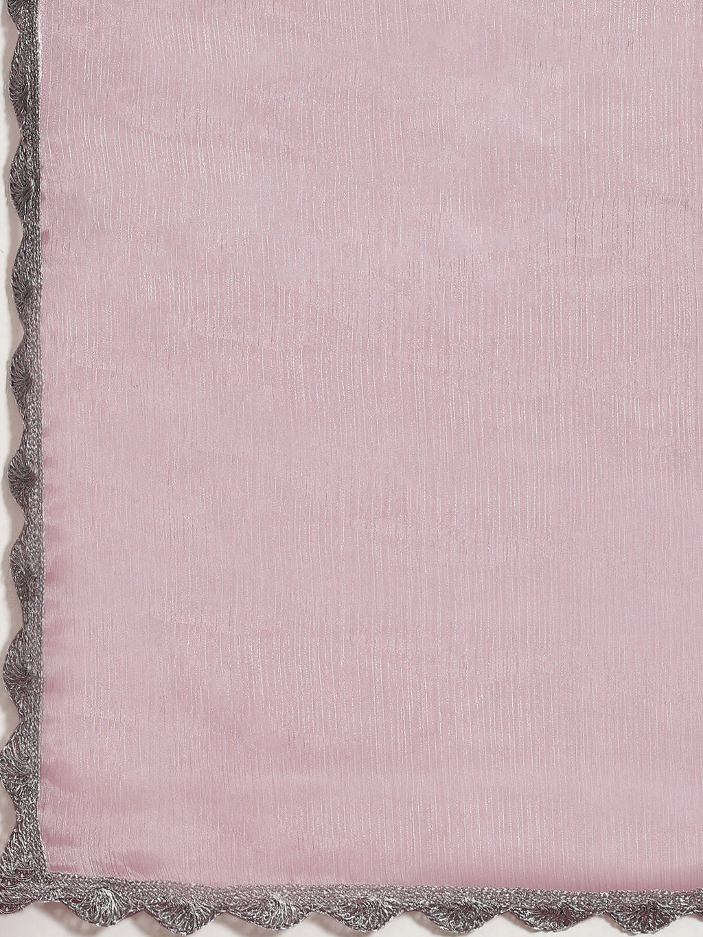 Tikhi Imli Pink Solid Embellished Border Saree | Grocsy